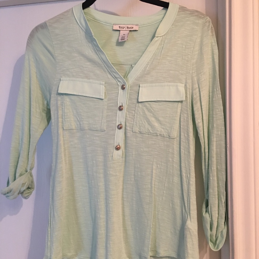 WHBM sea foam 3/4 sleeve